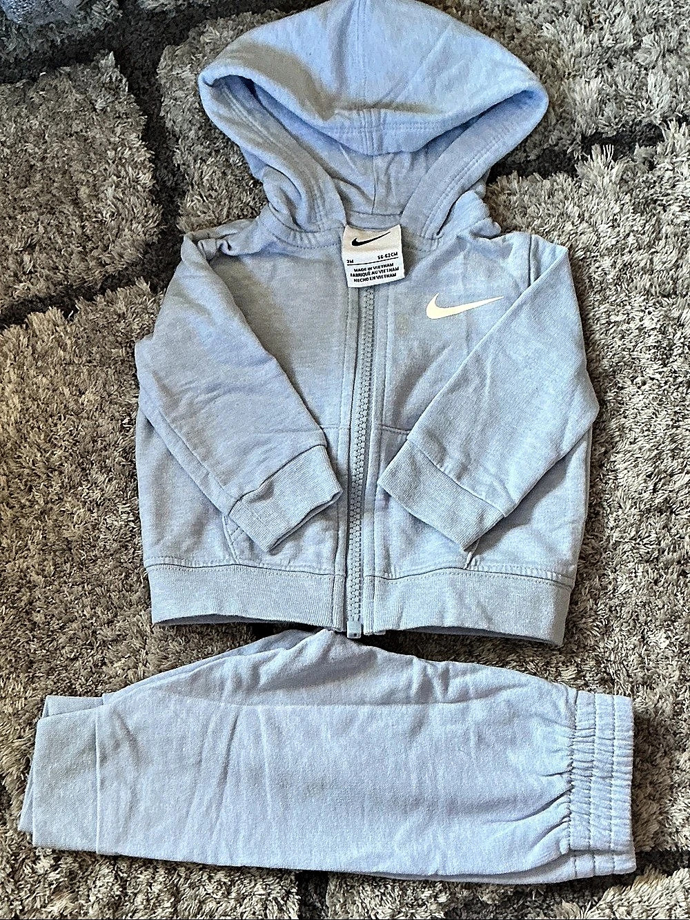 Nike Baby 2-Piece Full-Zip Hoodie and Jogger Set Baby 3M Blue